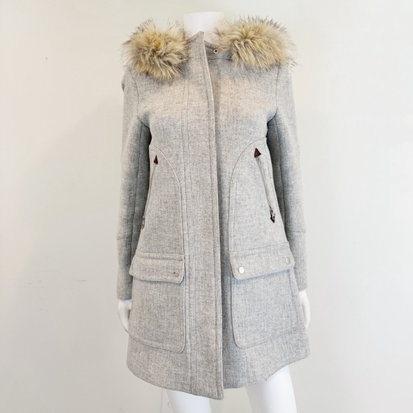 J. Crew Size 4 Chateau Parka on Italian Stadium Cloth Gray - Picture 3 of 6